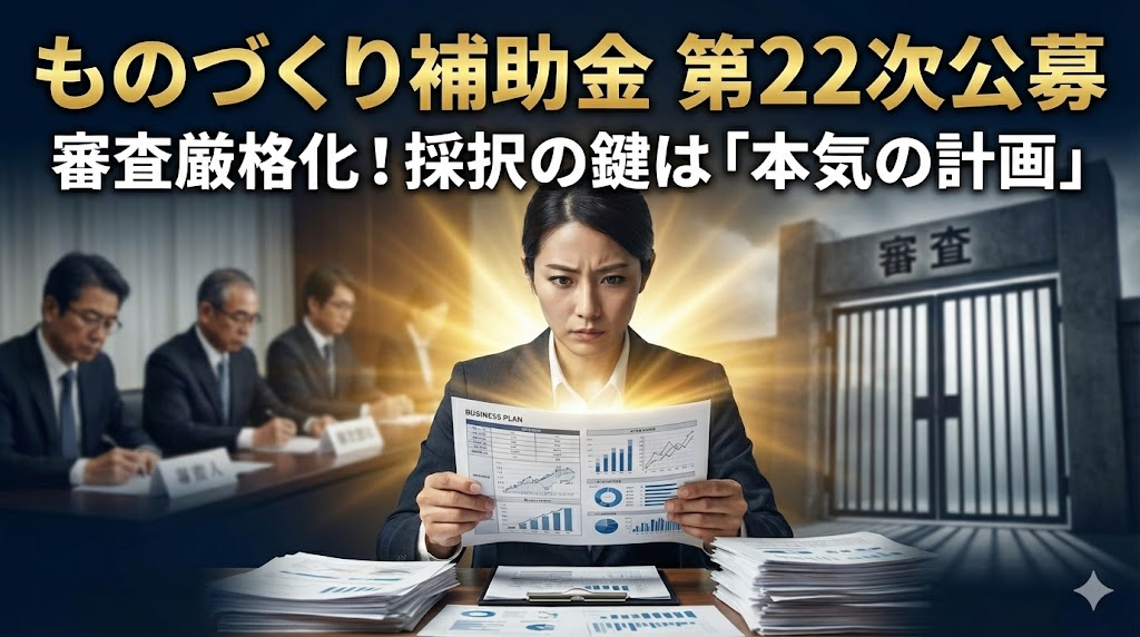 【第22次公募】ものづくり補助金 2026年1月30日締切へ！