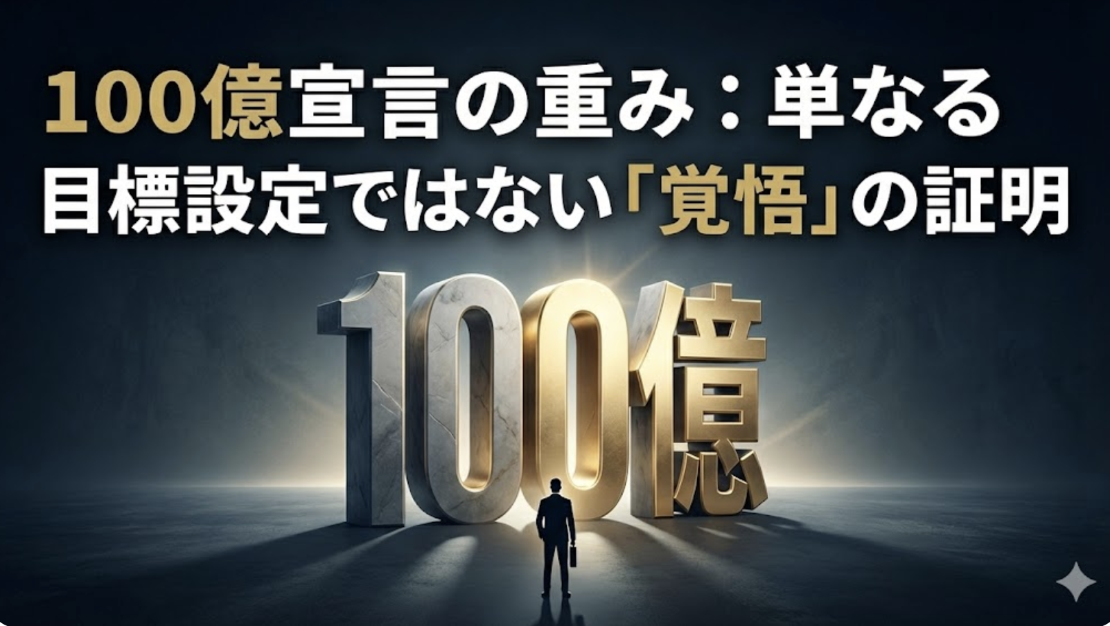 100億宣言の重み：単なる目標設定ではない「覚悟」の証明